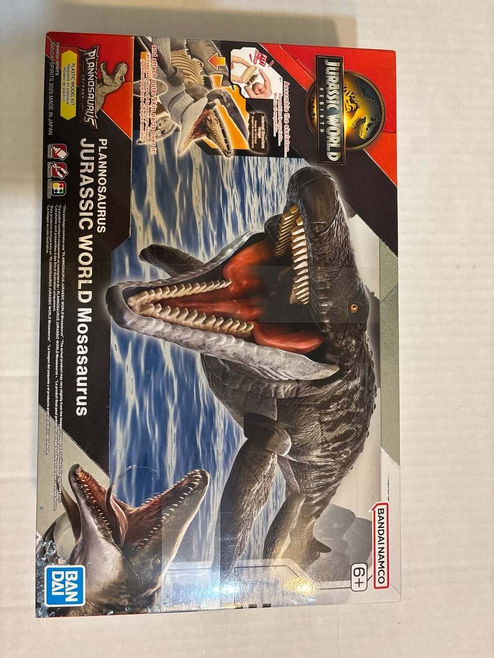 Bandai Plannosaurus Jurassic World Rebirth Mosasaurus Plastic Model Kit